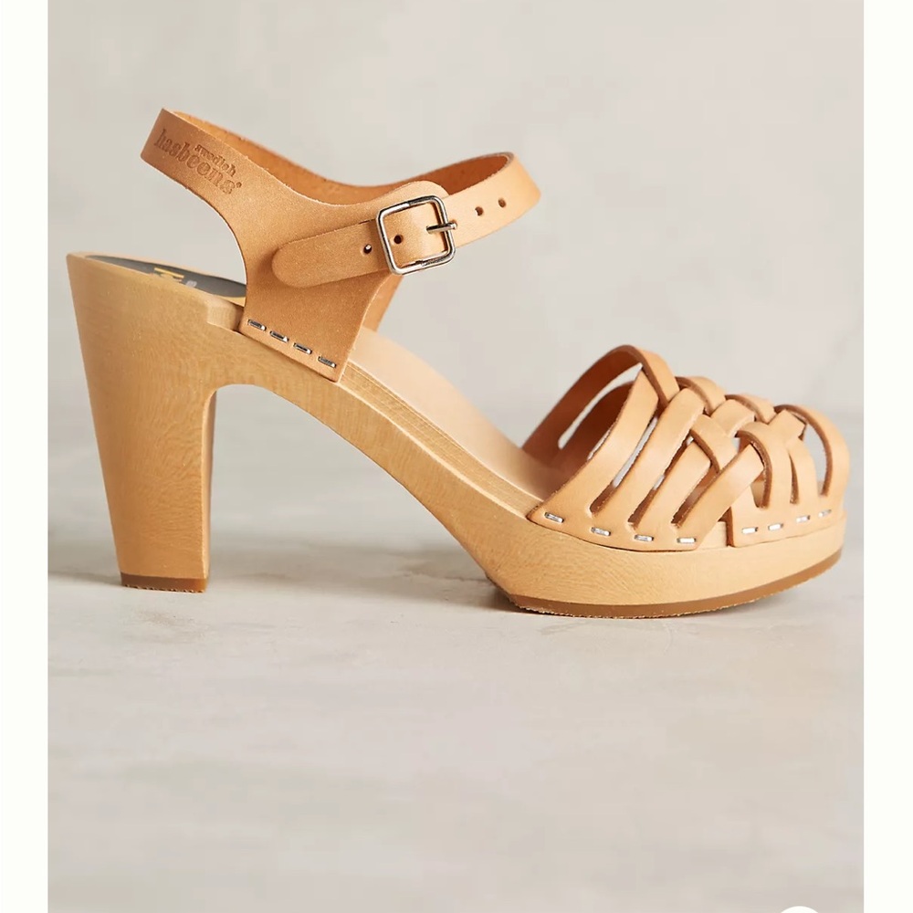 Swedish Hasbeen Braided Sky High Clog Sandals -37